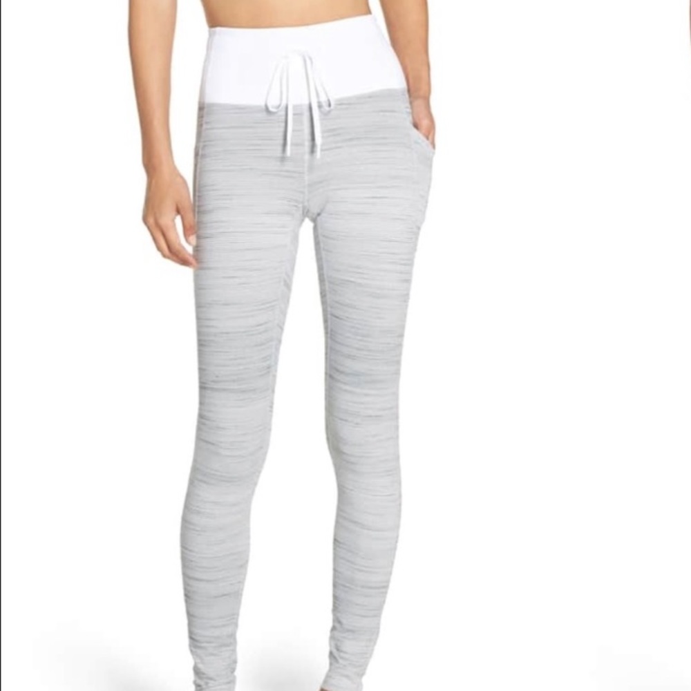 Zella pulse legging high waist grey stripe small